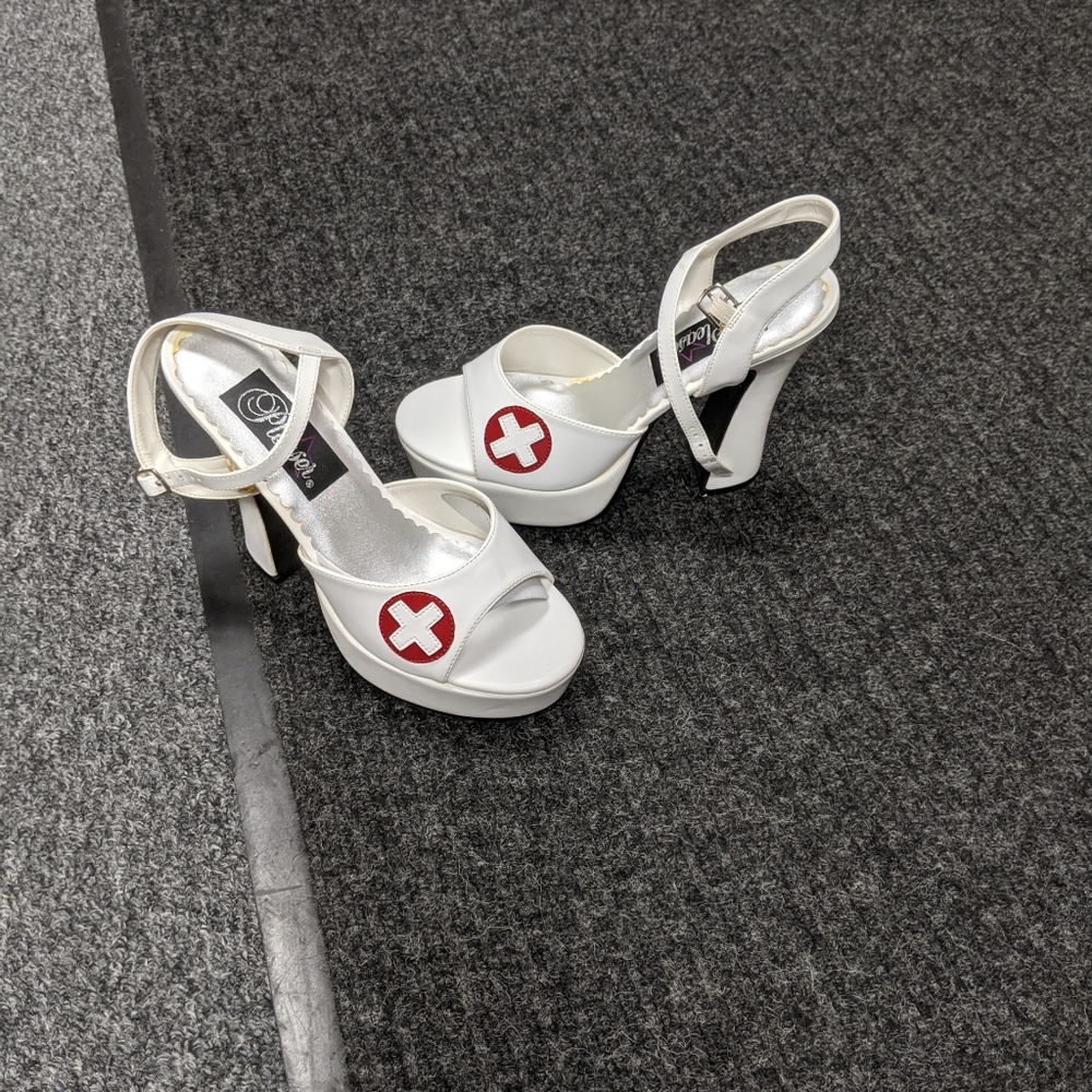 Patent Leather "Nurse" Wedge Heels